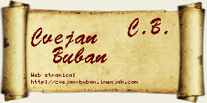 Cvejan Buban vizit kartica